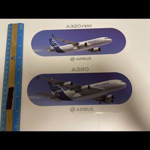 Airbus a320 Stickers Lot of 2 Airplanes Aerospace